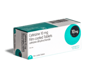 Cetirizine 10mg tablets packaging