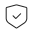shield with tick small icon